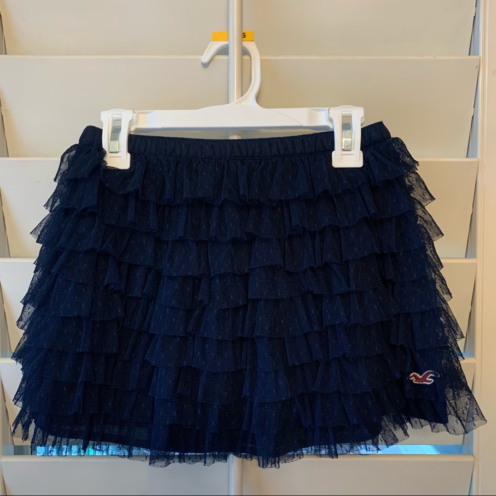 Hollister tulle ruffled mini skirt